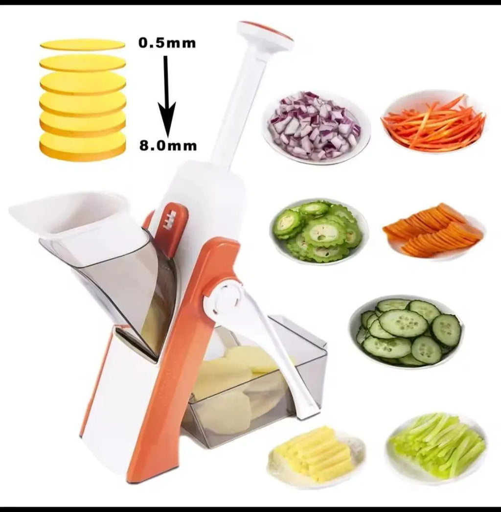 Kitchen Vegetable Slicer Machine – Manual Food Cutter -3-in-1 Vegetable Slicer Machine – Slice, Dice & Chop with Ease