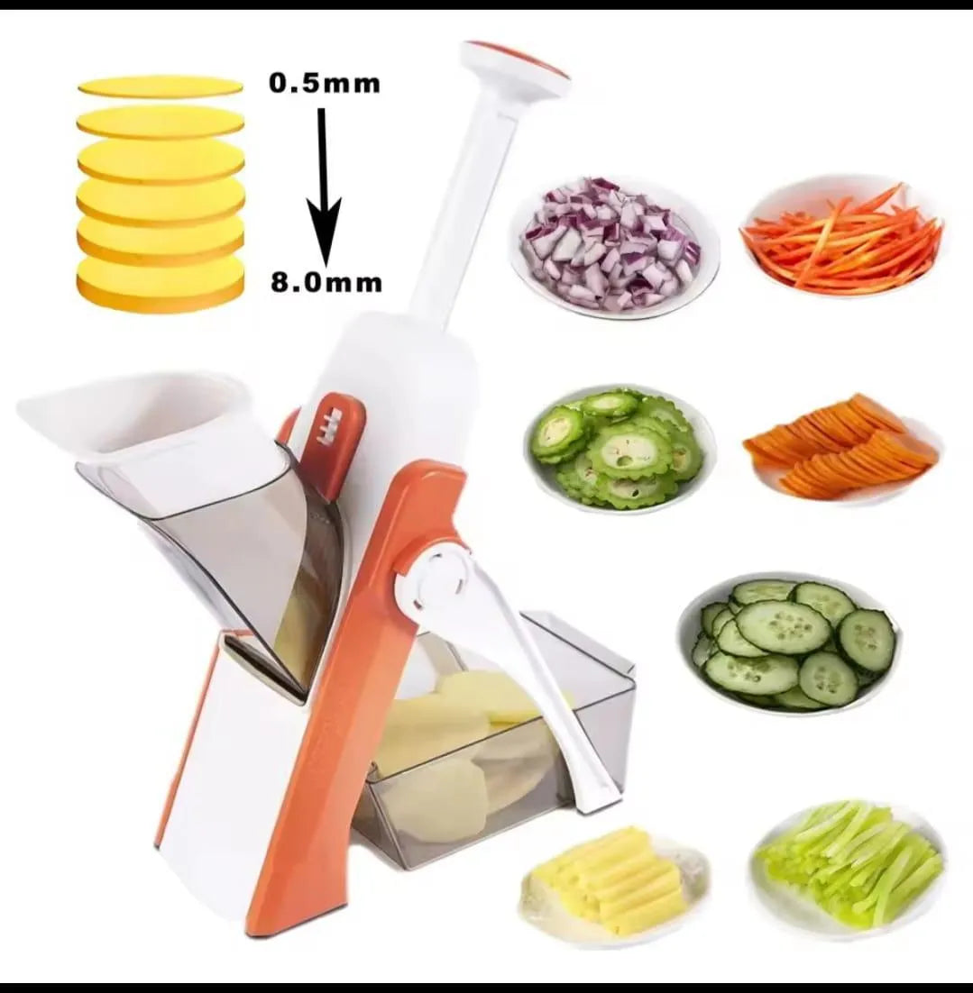 Kitchen Vegetable Slicer Machine – Manual Food Cutter -3-in-1 Vegetable Slicer Machine – Slice, Dice & Chop with Ease