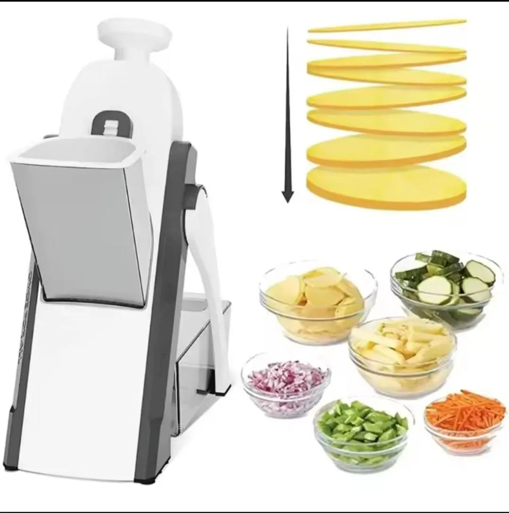 Kitchen Vegetable Slicer Machine – Manual Food Cutter -3-in-1 Vegetable Slicer Machine – Slice, Dice & Chop with Ease