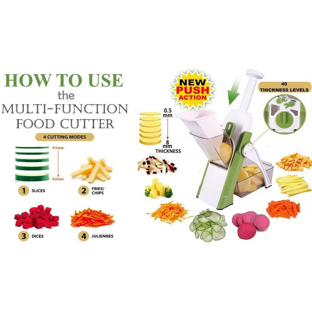 Kitchen Vegetable Slicer Machine – Manual Food Cutter -3-in-1 Vegetable Slicer Machine – Slice, Dice & Chop with Ease