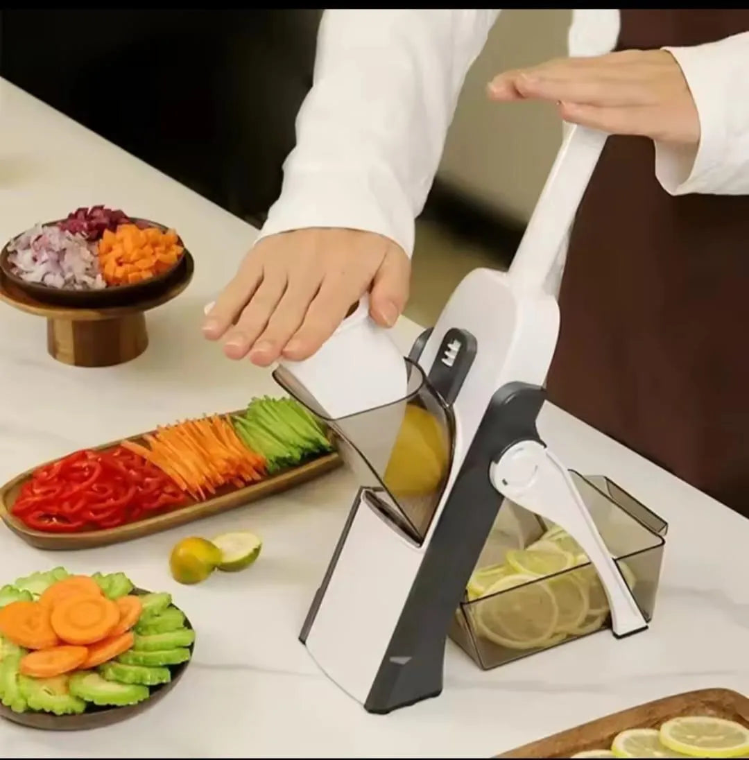 Kitchen Vegetable Slicer Machine – Manual Food Cutter -3-in-1 Vegetable Slicer Machine – Slice, Dice & Chop with Ease