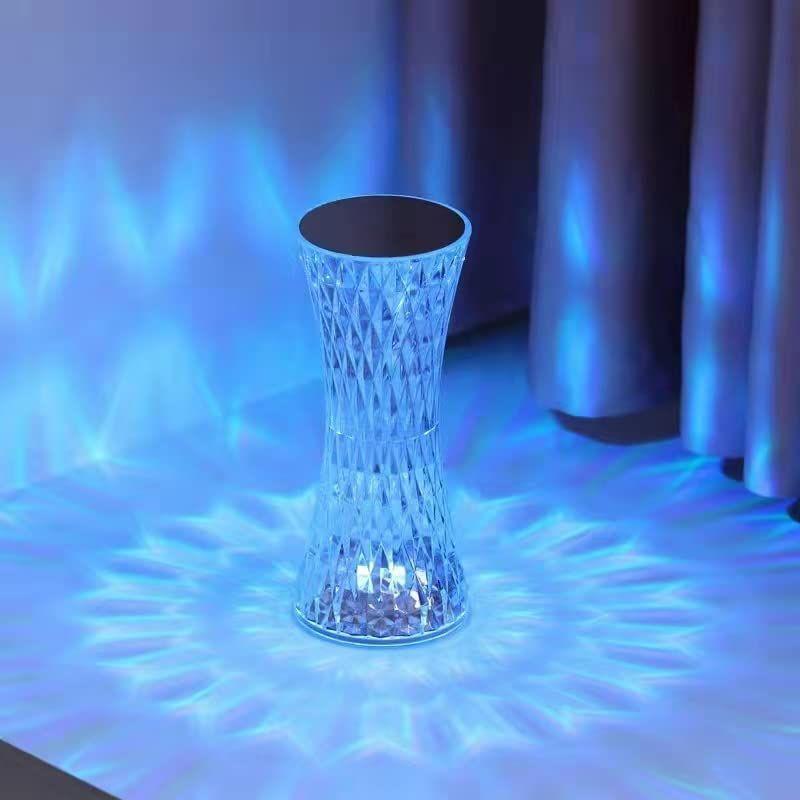 Rechargeable Crystal Table Lamp with Touch Control – LED Bedside Night Light