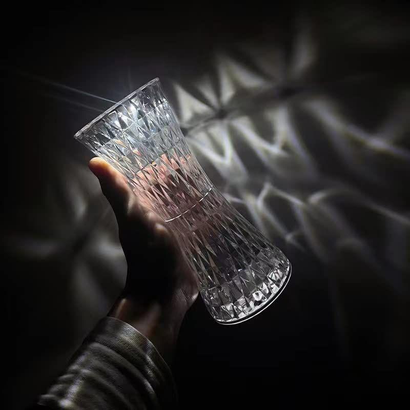 Rechargeable Crystal Table Lamp with Touch Control – LED Bedside Night Light