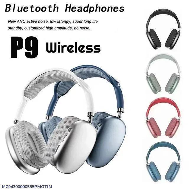 Wireless Black Over-Ear Headphones | Lightweight & Comfortable Fit-Black Over-Ear Headphones – Lightweight & Comfortable ABS Plastic Design-