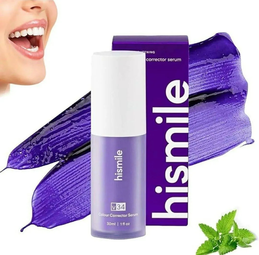 Teeth Whitening Serum 30ml – Purple Brightening Formula for Stain Removal & Whiter Teeth