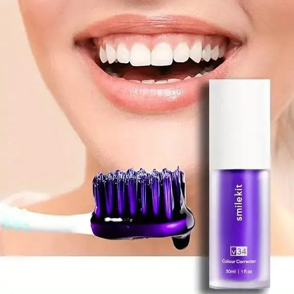 Teeth Whitening Serum 30ml – Purple Brightening Formula for Stain Removal & Whiter Teeth