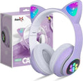 cat ear headphones, LED headphones, RGB light headphones, wireless Bluetooth headphones, cute headphones for girls