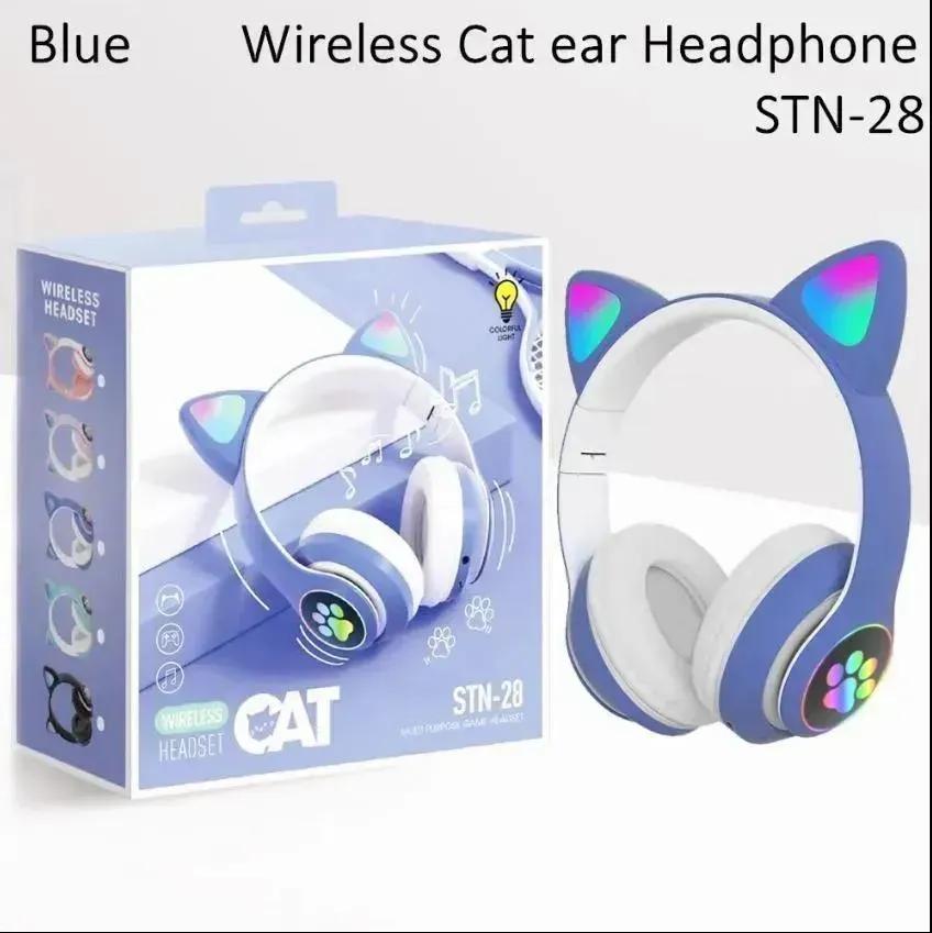cat ear headphones, LED headphones, RGB light headphones, wireless Bluetooth headphones, cute headphones for girls