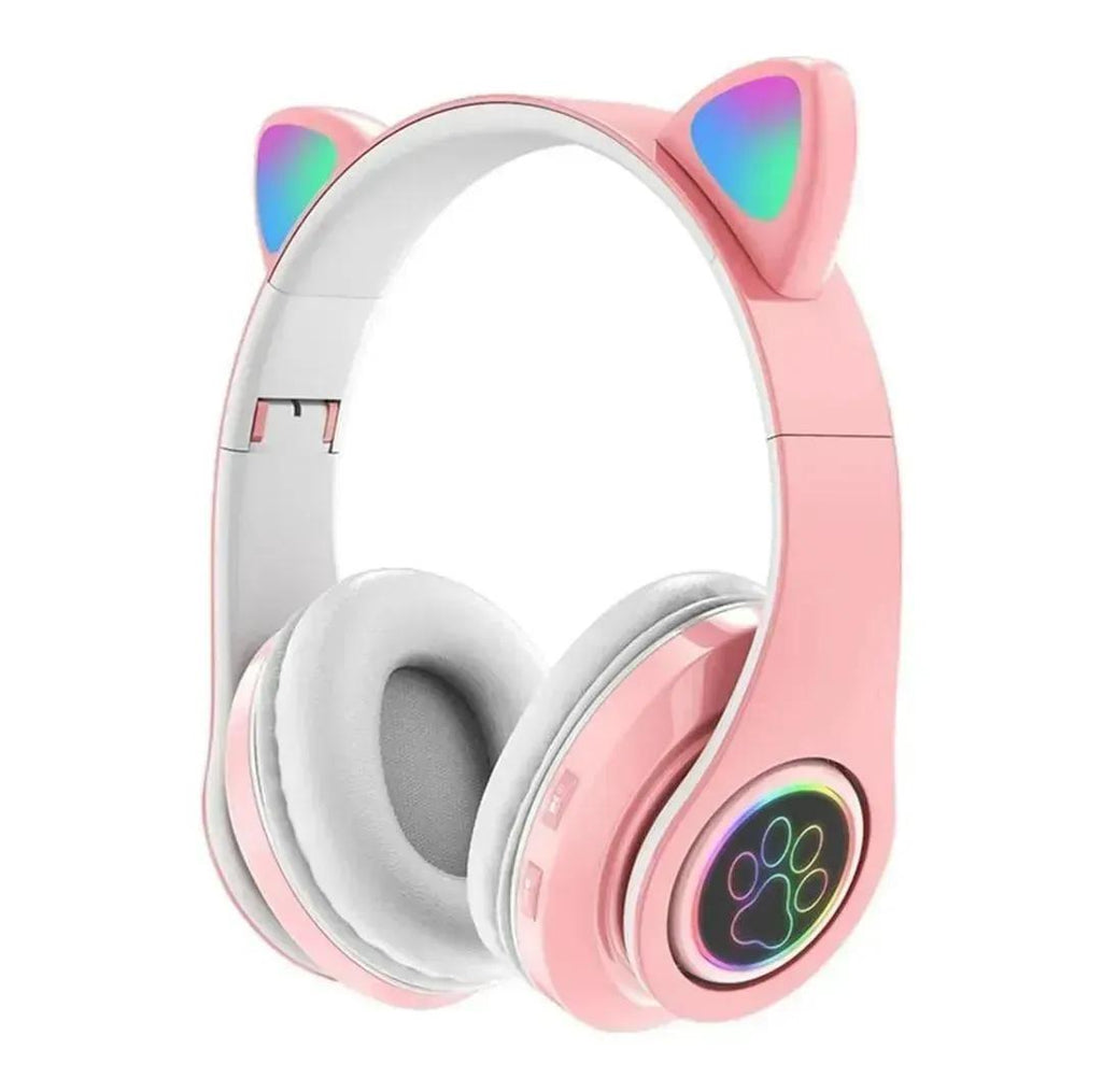 cat ear headphones, LED headphones, RGB light headphones, wireless Bluetooth headphones, cute headphones for girls