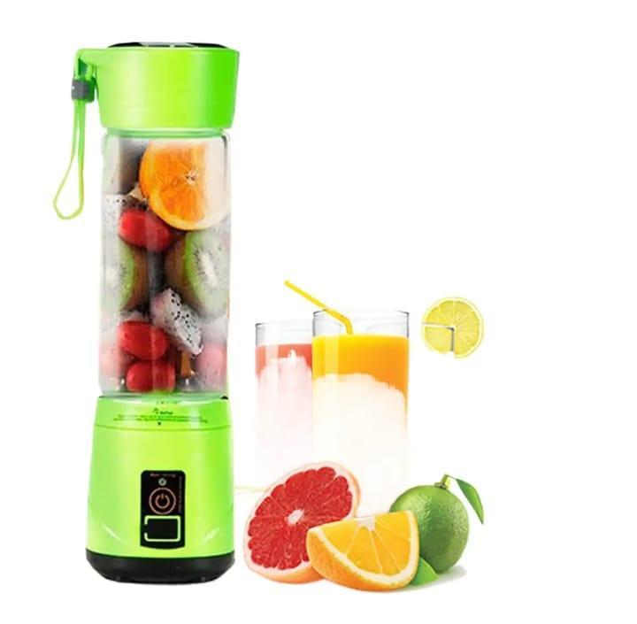 Portable 6-Blade Electric Juicer Blender – USB Rechargeable Smoothie Maker for Home &amp; Travel