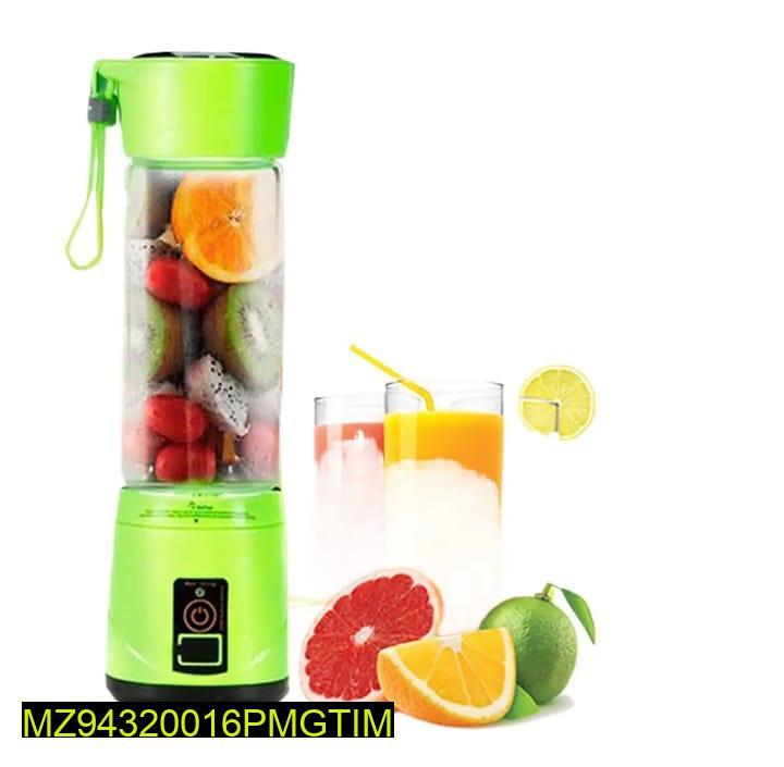 Portable 6-Blade Electric Juicer Blender – USB Rechargeable Smoothie Maker for Home &amp; Travel