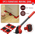 5-in-1 Heavy Furniture Mover Tool Set with Lifter & 360° Rollers YM