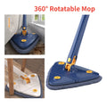 360° Twist Rotatable Triangle Mop with Long Handle Auto Squeeze Design for Floor, Wall, and Ceiling Cleaning YM