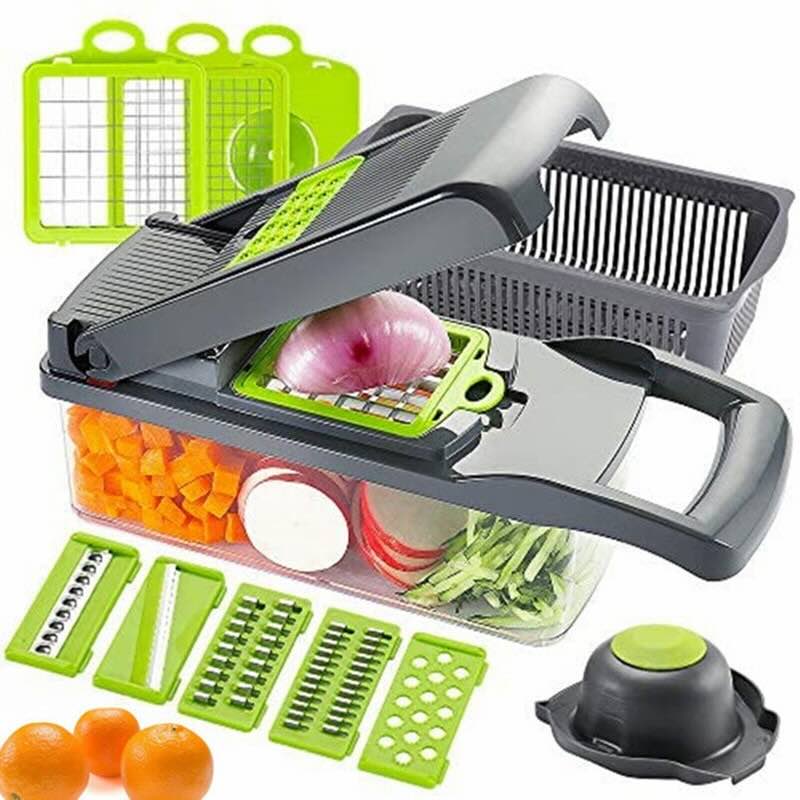 14-in-1 Mandoline Slicer & Vegetable Chopper | Multifunctional Food Cutter & Grater YM