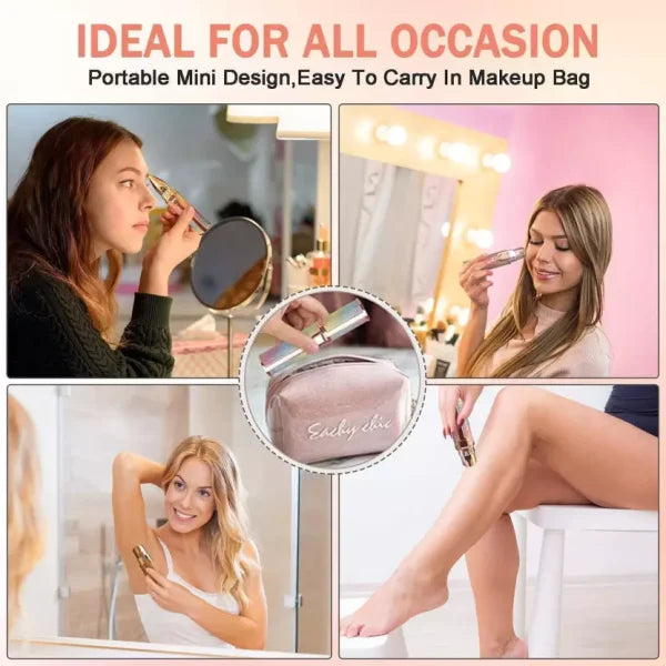 Flawless 2-in-1 Eyebrow Trimmer | Rechargeable Hair Remover with USB Charging Cable & Cleaning Brush YM