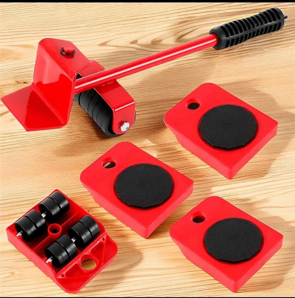5-in-1 Heavy Furniture Mover Tool Set with Lifter & 360° Rollers YM