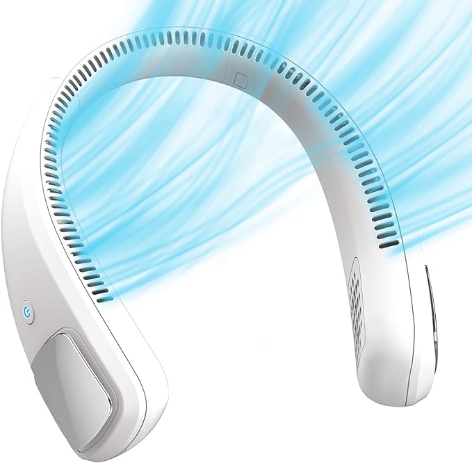 Arctic Air Freedom Wearable Neck Fan & Air Purifier | USB Rechargeable 3-Speed Personal Cooler for Indoor Outdoor Travel YM