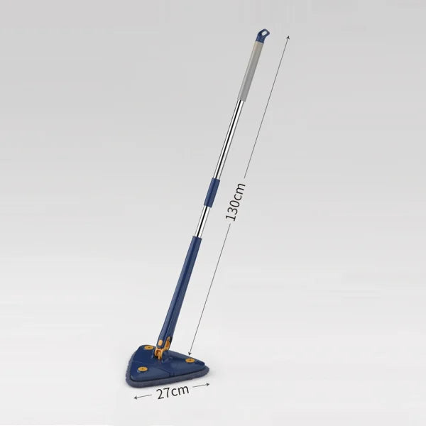 360° Twist Rotatable Triangle Mop with Long Handle Auto Squeeze Design for Floor, Wall, and Ceiling Cleaning YM