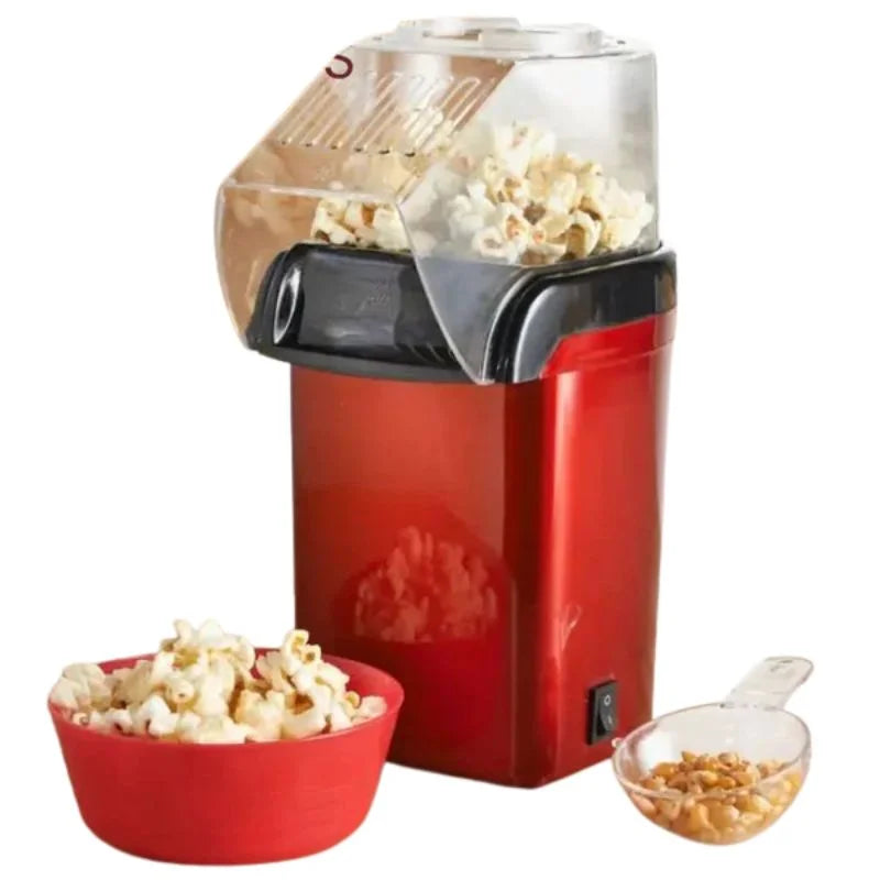 Oil Free Mini Popcorn Maker | Hot Air Popcorn Machine | Electric Popcorn Popper for Home & Kids YM