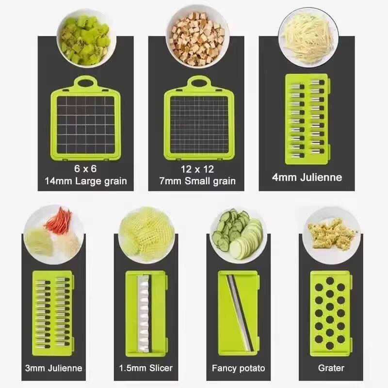14-in-1 Mandoline Slicer & Vegetable Chopper | Multifunctional Food Cutter & Grater YM