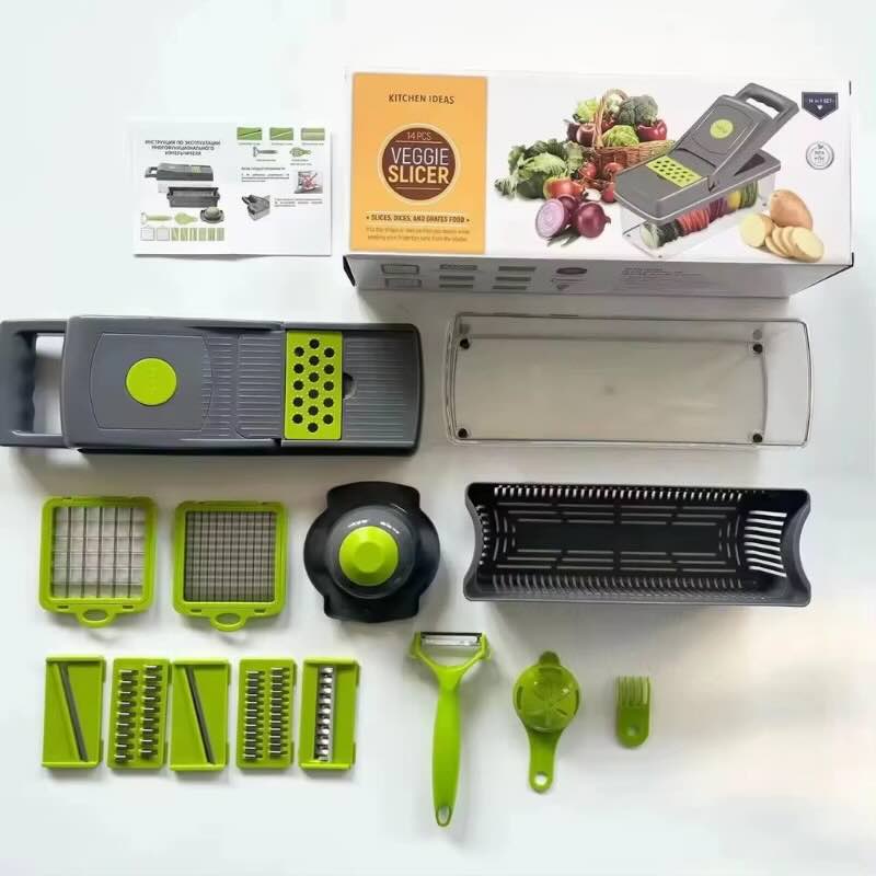 14-in-1 Mandoline Slicer & Vegetable Chopper | Multifunctional Food Cutter & Grater YM